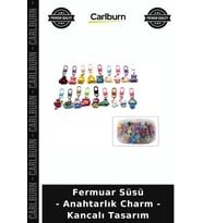 Özel Üretim Kişiselleştirme Aksesuar Şık Pratik Fermuar Süsü - Anahtarlık Charm - Kancalı Tasarım