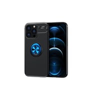 Pilelistore   iPhone 13 Pro Kılıf Range Yüzüklü Silikon - Siyah-Mavi