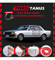 Ford Tanus Oto Araç Kapı Koruma Fitili 5metre Parlak Kırmızı Renk