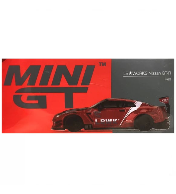 Mini GT 1:64 LB Works Nissan GT-R Red