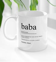 BK Gift Kişiye Özel Babalar Günü Hediyesi Baba Tasarımlı Kupa Bardak-2 (Beyaz)