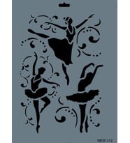 Rich New Seri N-312 Stencil 35x25 cm