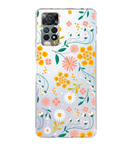 Xiaomi Redmi Note 11 Pro Uyumlu Kapak Çiçek Tasarımlı  Şeffaf Kılıf