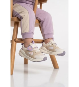 Cool Lila Cırtlı Desenli Anatomik Bebek Spor Ayakkabı Sneaker Dorian İA