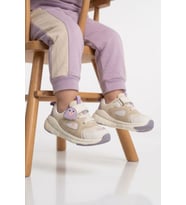 Cool Lila Cırtlı Desenli Anatomik Bebek Spor Ayakkabı Sneaker Dorian İA
