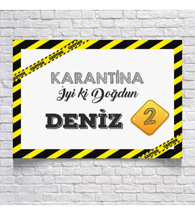 Karantina Teamlı Doğum Günü Afişi