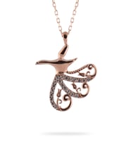 Gümüş Kolye - Lale Motifli Semazen Rose Gold Renk 925 Ayar Gümüş Kolye Gklsemazenk-ros
