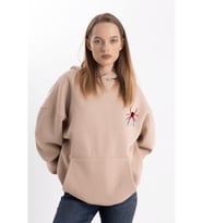 Unisex Oversize Spirit Kapüşonlu Sweatshirt