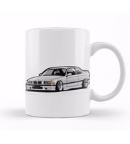 Bmw Stanced out E36 Gray Kupa Bardak Porselen