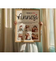 Stüdyo 14 Kişiye Özle Anneler Günü Hediyesi Dünyanın En Güzel Annesi  Çerçeveli Tablo - Anneye Hediye - Anneler Günü Hediyesi - (Ahşap)