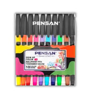 Renkli Tükenmez Kalem 10 Renk Sing Up Color 1 Paket Pensan Tükenmez Kalem Renkli (Karışık)
