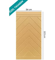 ESY LİNE Dekoratif Duvar Paneli Boyanabilir Ahşap Duvar Paneli Dekoratif Panel 6 Mm Kalınlık (54X103) (Model 1)