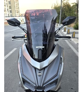MOTOCAM Sym Cruisym 150 GT Ön Cam 2023-2026 Model 45cm Siyah Renkli 4mm