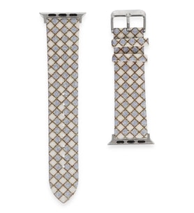 Newface Apple Watch 42mm Karo Motif Kordon - Lila