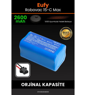 Eufy Robovac 15C Max 2600mAh Robot Süpürge Bataryası - Sertifikalı Güvenlik, Gerçek Kapasite