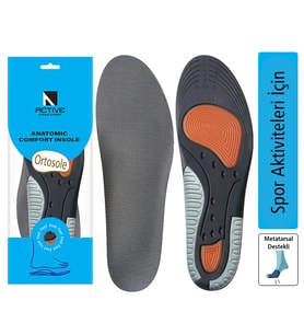 Ortosole Ark ve Jel Destekli Ortopedik Erkek Spor Tabanlığı 203-MM STANDART