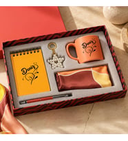 BK Gift Kişiye Özel İsimli Not Defteri & Kupa Bardak & Yıldız Anahtarlık & Kalem & Fular - Hediye Kutulu Set-4
