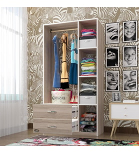 Kenzlife giysi dolabı hülagü 175*90*40 crd gardırop 2 çekmeceli