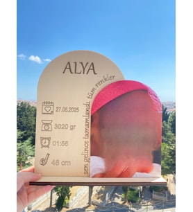 Yenidoğan Bebek Hatıralık , Anı Defteri , Fotoğraflı Pano 23*23 cm