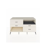 Kronos Konsol Tek Raflı 4 Çekmeceli  176x59x99 Aytaşı-Antrasit/Aytaşı