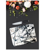 Soyut Desenler  Cam Kesme  ve Sunum Tahtası  25 Cm X 35 Cm