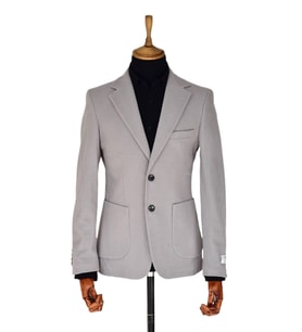Erkek Tek Spor Ceket Çift Yırtmaçlı Gofre BGL-ST03587 (Gri)