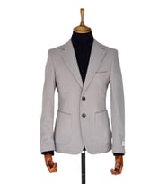 Erkek Tek Spor Ceket Çift Yırtmaçlı Gofre BGL-ST03587 (Gri)