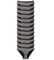 12 Adet Leopar Desenli Likralı Yumuşak Dokulu Kadın Slip Külot