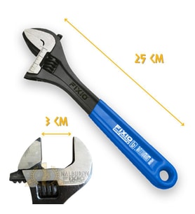 Fixio Kurbağacık Anahtar 10" - 250 mm. (Mavi)
