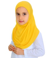 Kız Çocuk Hazır Başörtüsü Pratik Penye Şal Tesettür Giyim