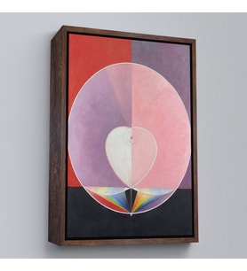 Çerçeveli Hilma af Klint - Güvercinler Tablosu - Doves (Kahverengi)