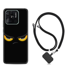 Xiaomi Redmi Note 7 8 9 Pro 10 2022 10 Pro 10S Kılıf Boyun Askılı Silikon Black Eyes 1644