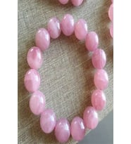 Doğal Taş Pembe Kuvars Bileklik 10 mm