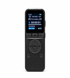 ULTRATEKNO KB65 32GB Pilli Dijital Ses Kayıt Cihazı, Ekranlı WAV Kaydedici, Ses Algılamalı Kayıt, MP3 Çalar