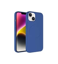Apple iPhone 14 Plus Uyumlu Kılıf M-safe Wireless Şarj Özellikli Pastel Renk Silikon Zore Plas Kapak (Mavi)