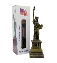 Vintage Metal USA Özgürlük Heykeli Biblo Antik Bronz 18 cm (Karışık)