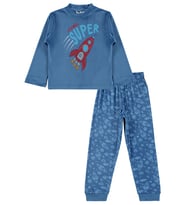 Supersoft 3-11 Yaş Pijama Takımı - Mavi 7-8 Yaş