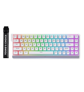 MCHOSE Ace68 E-sport White %65 Hall Effect Ice Blue Manyetik Switch RGB Hotswap Mekanik Gaming Klavye (MC-Ace68-15)