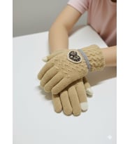 KİTTİ 25240-04 KIZ ÇOCUK ÖRME TRİKO ELDİVEN 9-12 YAŞ (Bej)
