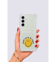 Samsung Galaxy S24 Kartlıklı Gülücük Desenli Kılıf