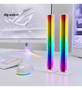 DLG RGB Işık Çubuğu 2’li Set Masaüstü Ambiyans Işığı Beyaz