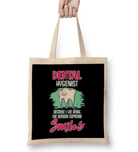 Dental Hygienist Being The Reason Someone Smiles Bez Çanta Uzun Saplı