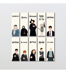 HP Dumbledore Severus Hermione Dobby 10 Adet Kitap Ayraç Seti