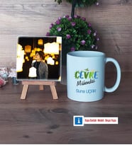 Çevre Mühendisi Fotoğraflı Dekoratif Taş, Kupa Bardak Beyaz Hediye (Model 1)