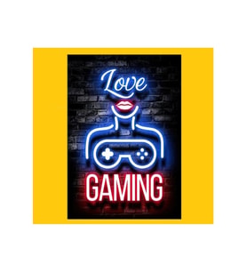 Ahsap Poster Love Gaming
