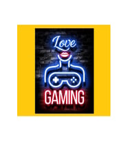 Ahsap Poster Love Gaming