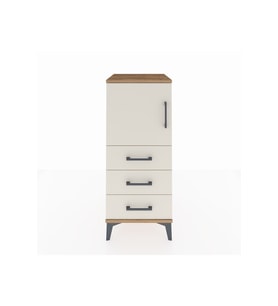Hyperion Komodin 2 Raflı 3 Çekmeceli Tek Kapaklı 44x44x106 Çam-Aytaşı
