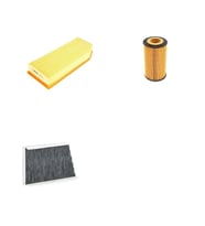 Bosch Filtre Bakım Seti Mercedes C220 CDI W203 2000-2003 Dizel Hava + Yağ f. + Polen Filtre Sardes