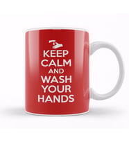 Keep Calm And Wash Your Hands Kupa Bardak Porselen
