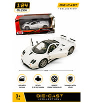 1:24 Pagani Zonda C12 Beyaz Metal Model Araba Diecast Koleksiyon